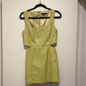 7 For All Mankind Lime Cutout Mini Dress